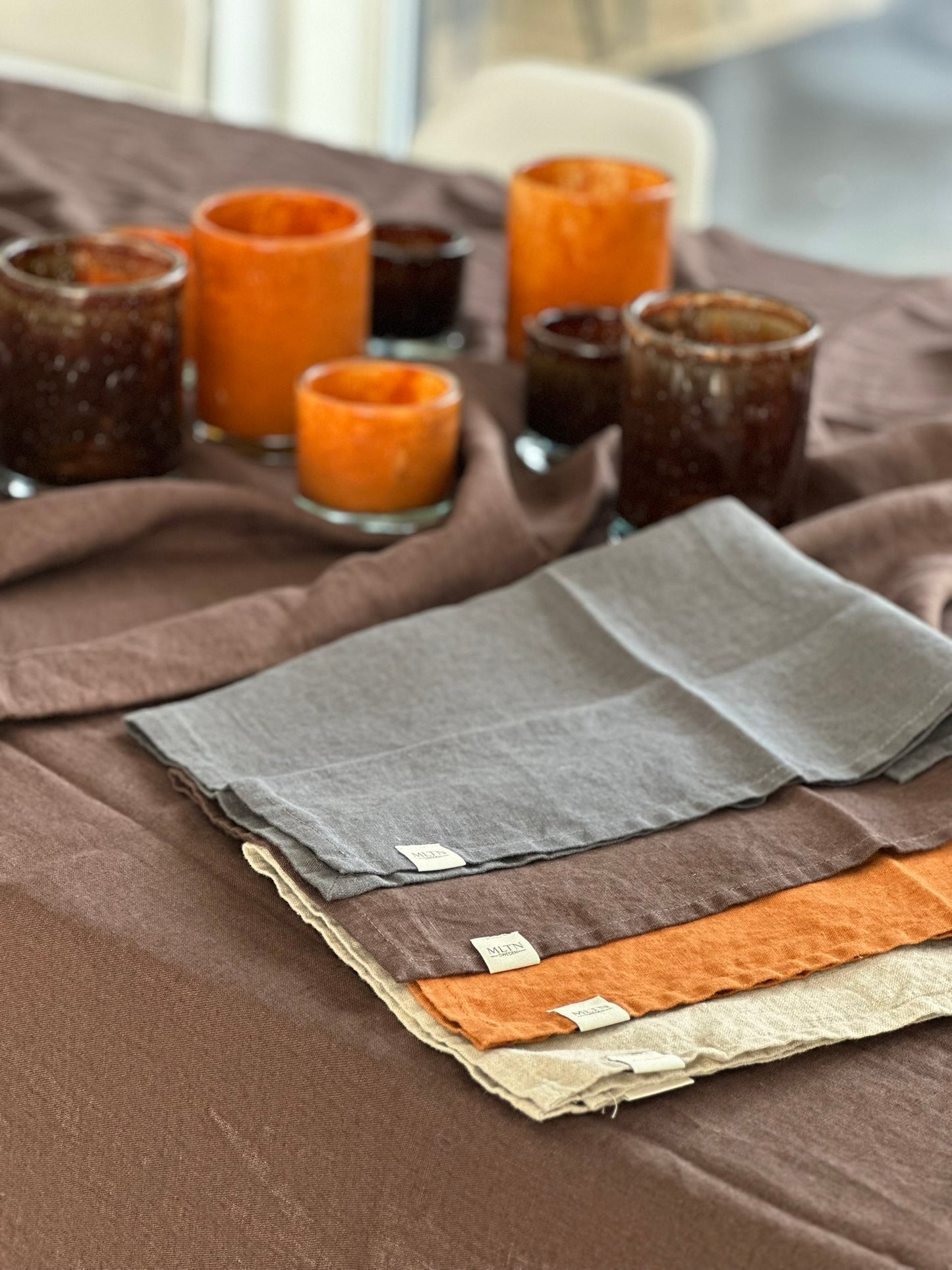 Servett 2-pack Mörkbrun